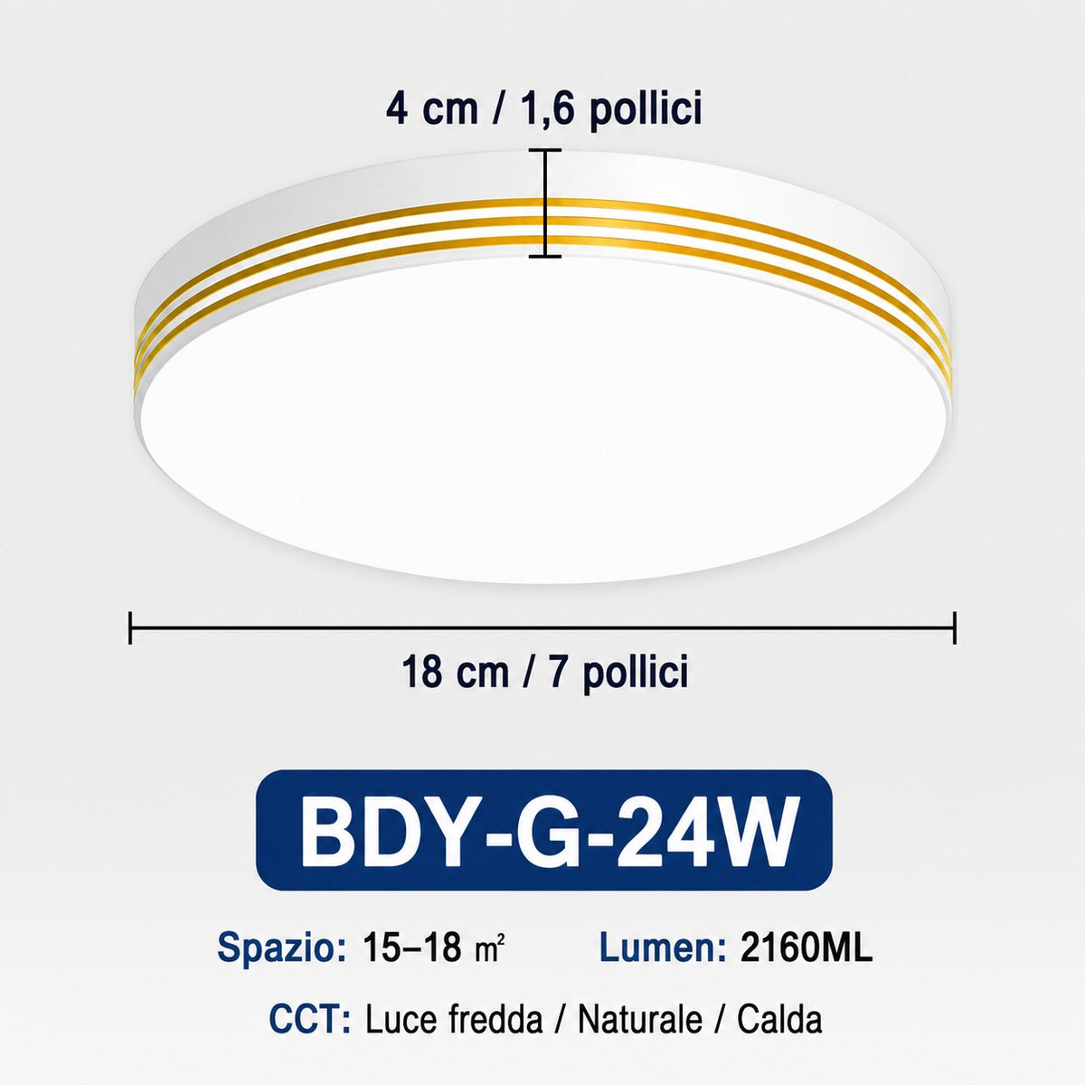 Plafoniera LED Quadrata 18W–48W