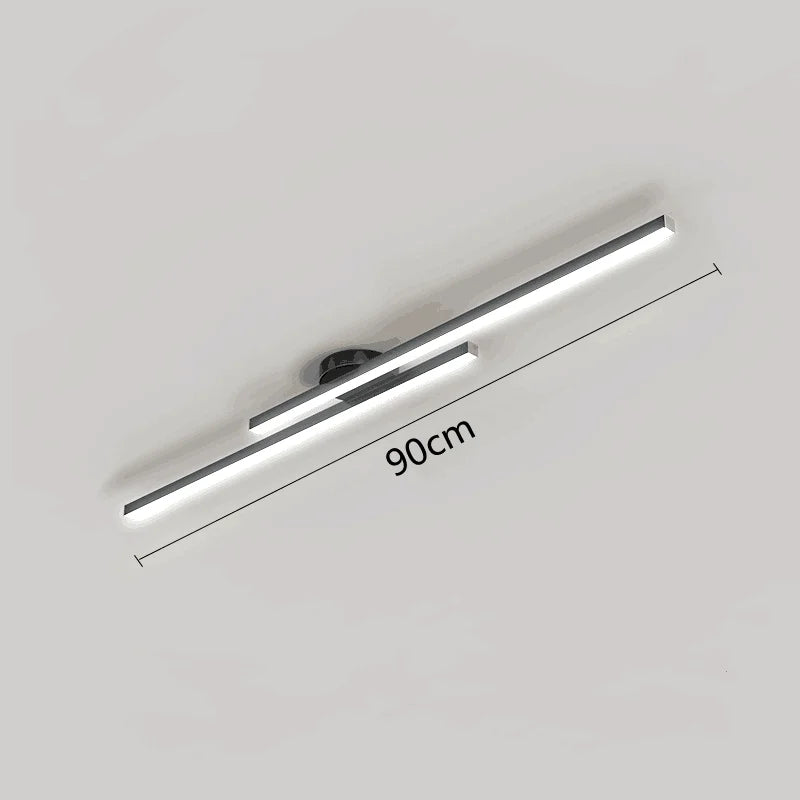 Plafoniera LED Lineare in Alluminio dal Design Moderno