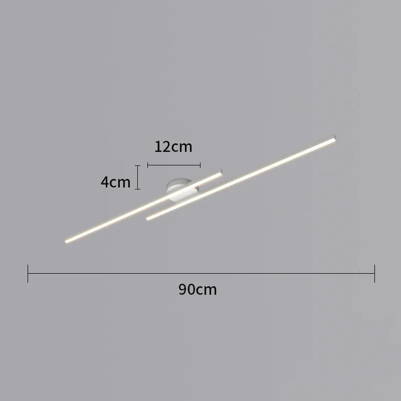Plafoniera LED Lineare in Alluminio dal Design Moderno