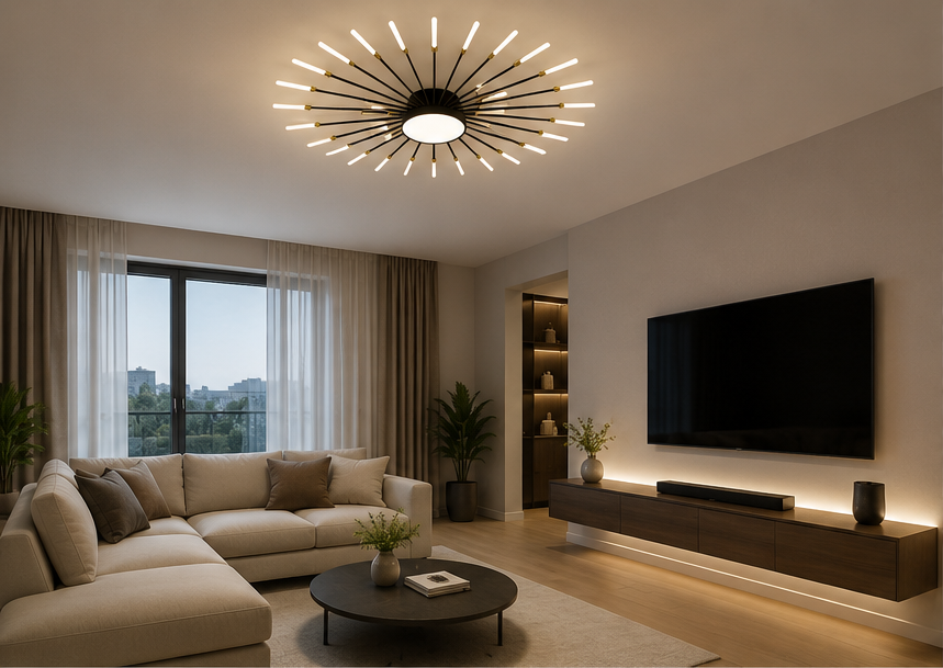 Plafoniera LED Moderna – Camera e Soggiorno (Modello B)