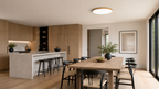 Plafoniera LED Circolare Effetto Legno Noce