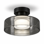 Plafoniera LED in Vetro Fumé