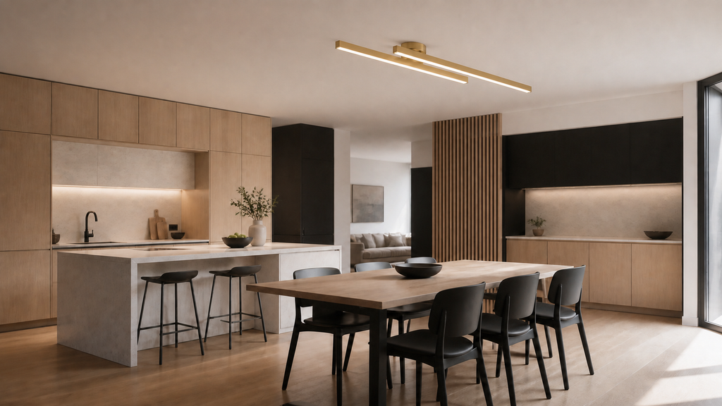 Plafoniera LED Lineare Moderna – Design Minimalista