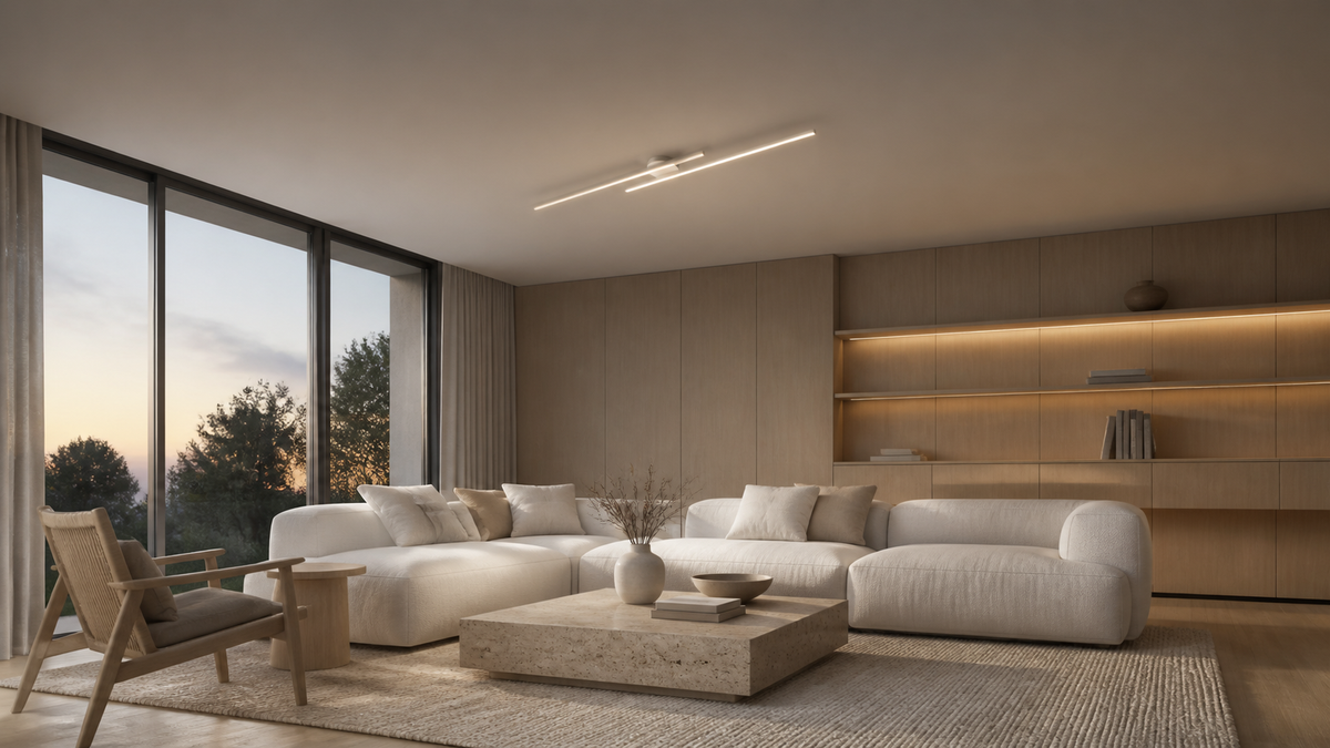 Plafoniera LED Lineare in Alluminio dal Design Moderno