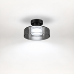 Plafoniera LED in Vetro Fumé
