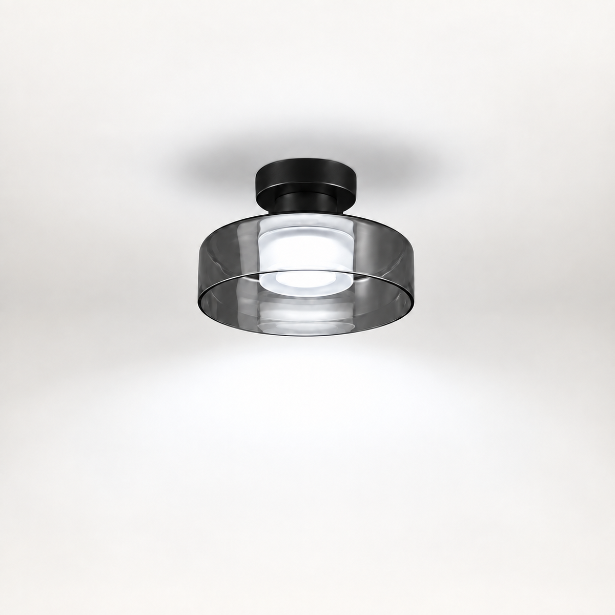 Plafoniera LED in Vetro Fumé