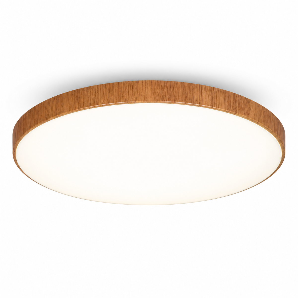 Plafoniera LED Circolare Effetto Legno Noce