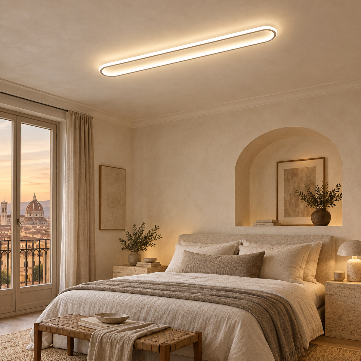 Plafoniera LED a Barra Lunga Moderna e Minimalista
