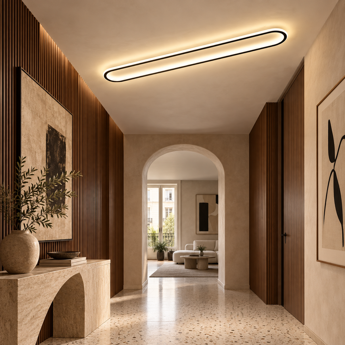 Plafoniera LED a Barra Lunga Moderna e Minimalista
