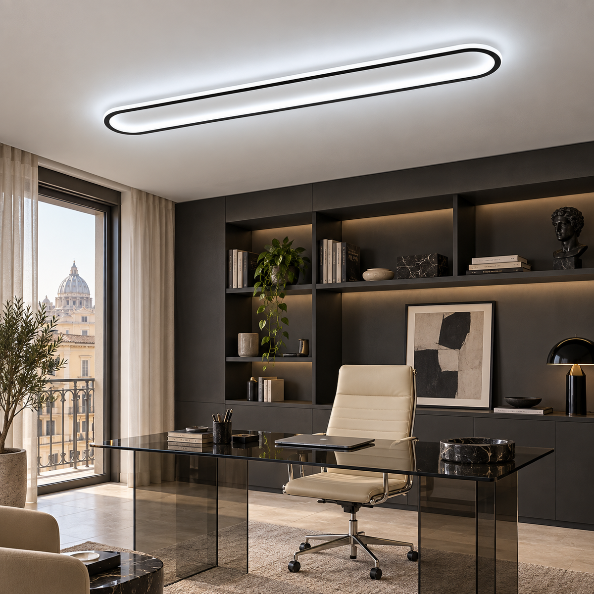 Plafoniera LED a Barra Lunga Moderna e Minimalista
