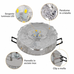 Plafoniera LED in Cristallo
