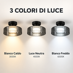 Plafoniera LED in Vetro Fumé