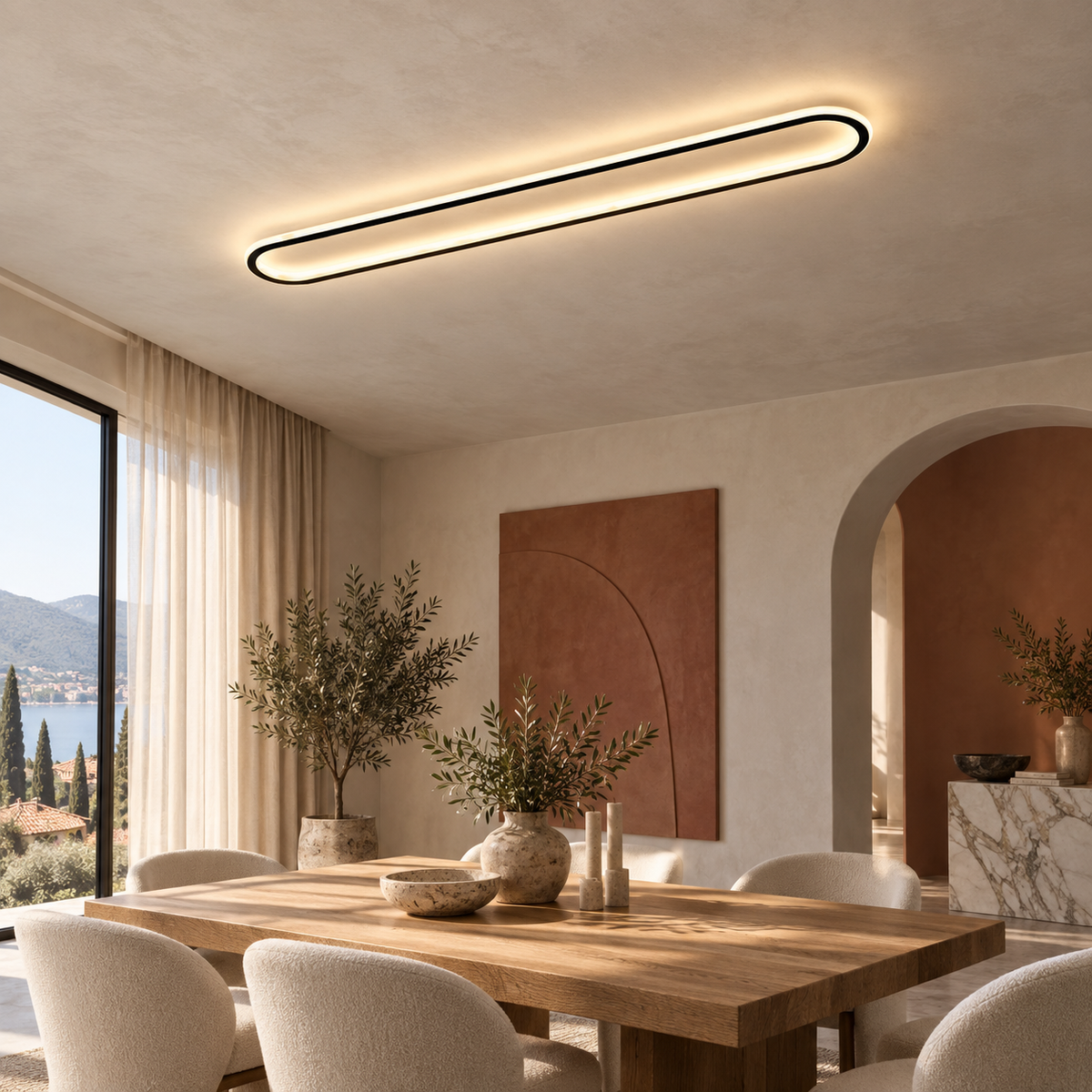 Plafoniera LED a Barra Lunga Moderna e Minimalista