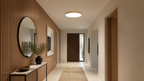Plafoniera LED Circolare Effetto Legno Noce