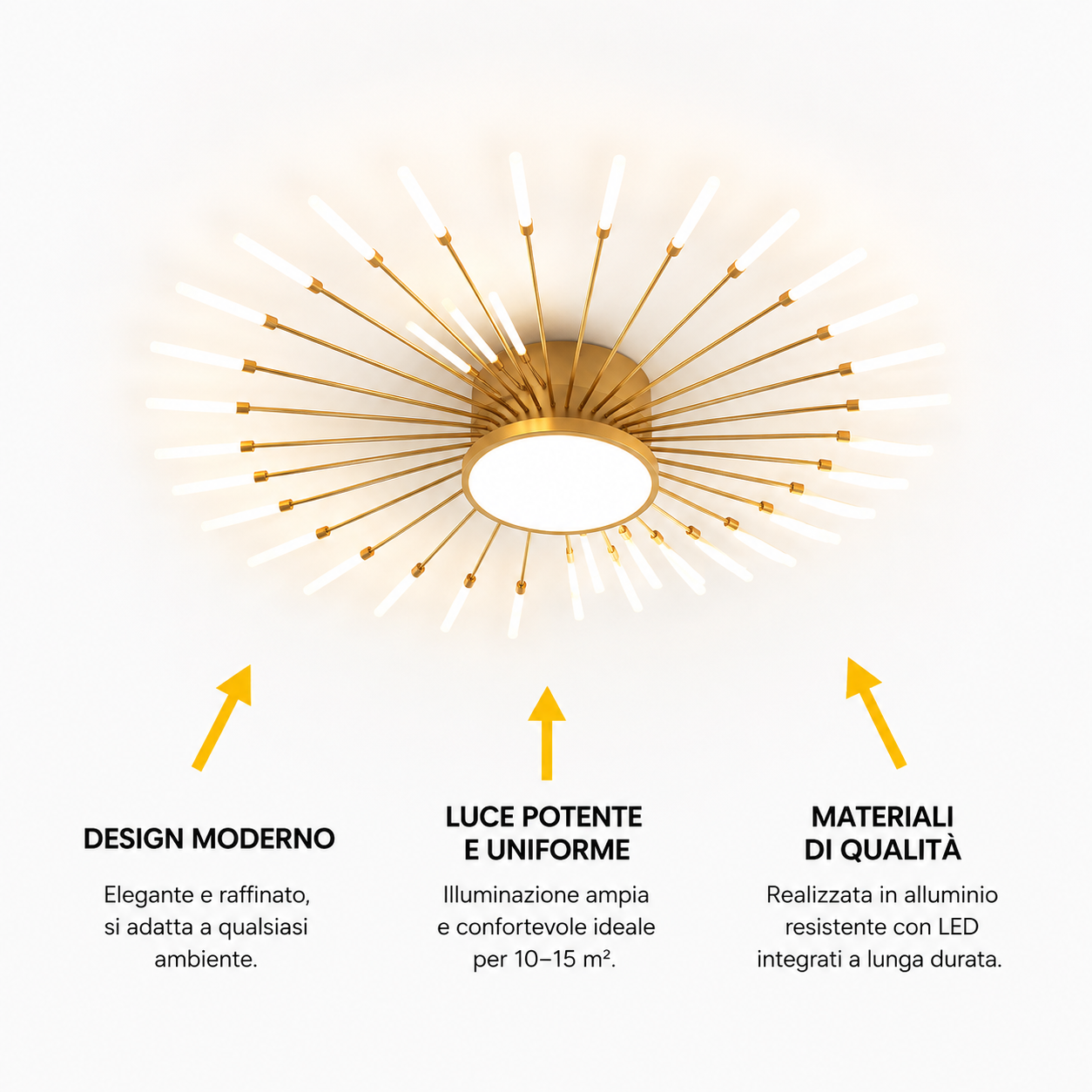 Plafoniera LED Moderna – Camera e Soggiorno (Modello B)