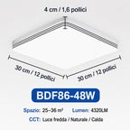 Plafoniera LED Quadrata 18W–48W