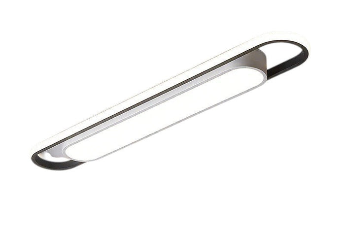 Novoora dimmable ultra-thin LED ceiling light with a black iron frame and translucent cover in a modern living room